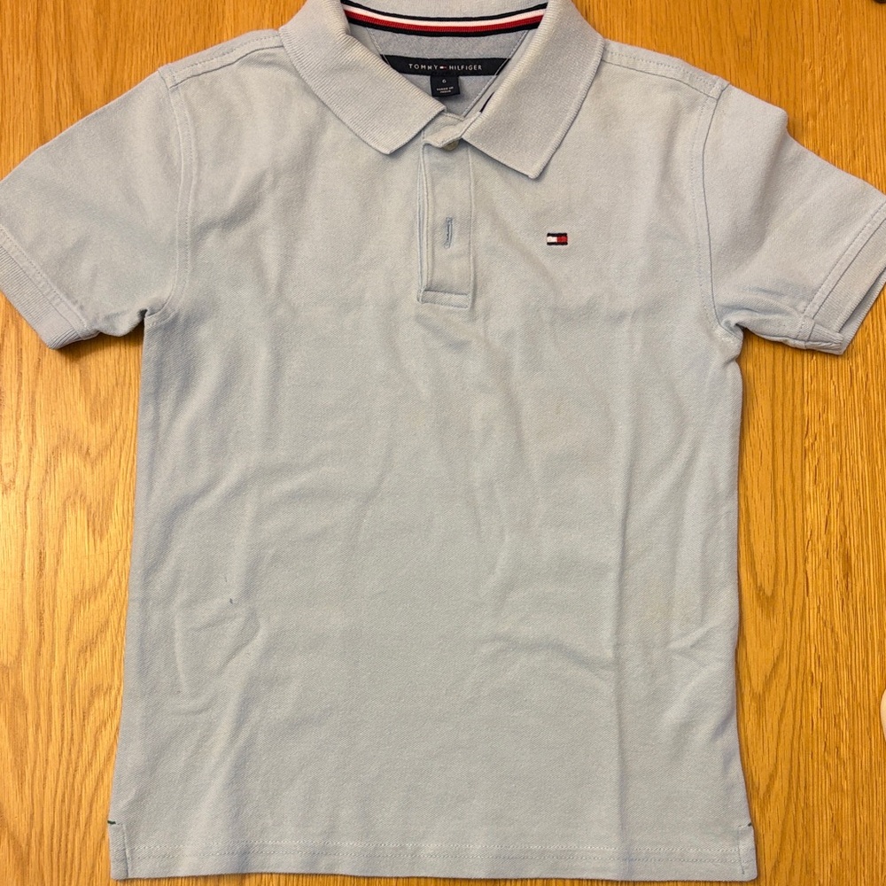 Tommy Hilfiger Kids Sky Blue Polo - size 6 years